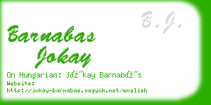 barnabas jokay business card